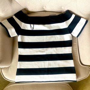 NWOT Micheal Kors Striped Off Shoulder Top